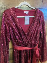 Load image into Gallery viewer, Burgundy Sequin Dress
