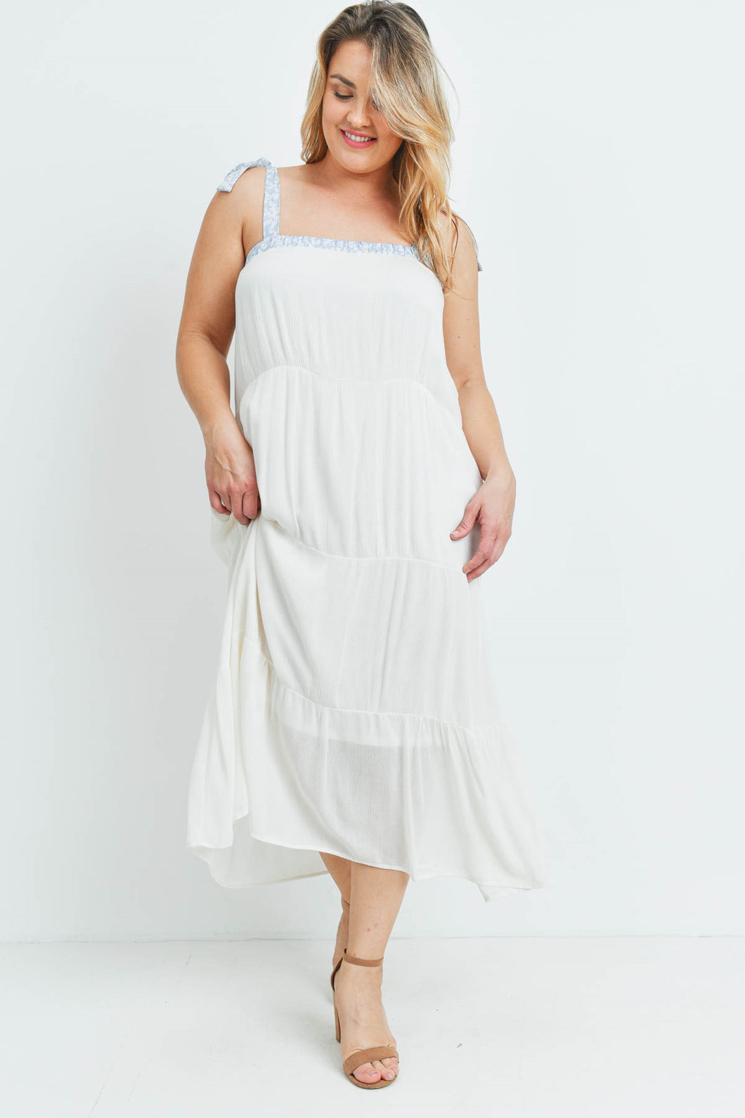 White Linen Plus Size Dress