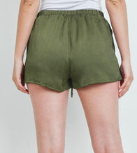 Load image into Gallery viewer, Olive Silk Shorts
