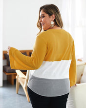 Load image into Gallery viewer, Color Block Waffle Knit Top
