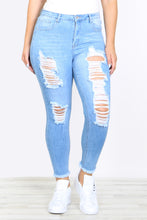 Load image into Gallery viewer, Light Blue Plus size Denim
