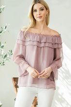 Load image into Gallery viewer, Lilac Off Shoulder Top
