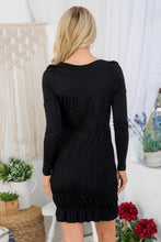 Load image into Gallery viewer, Long Sleeve Ruched Mini Dress
