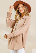 Load image into Gallery viewer, Taupe Smock Cuff Top
